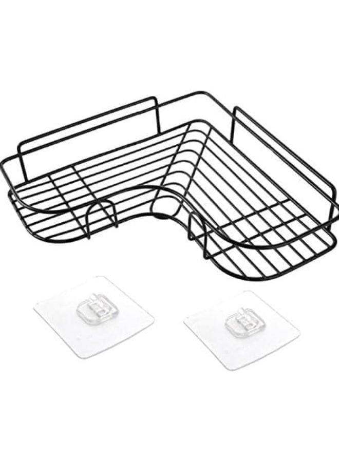 Single Corner Bathroom Shelf – Space‑Saving Metal Organizer, No Drilling - Image 1